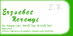 erzsebet merenyi business card